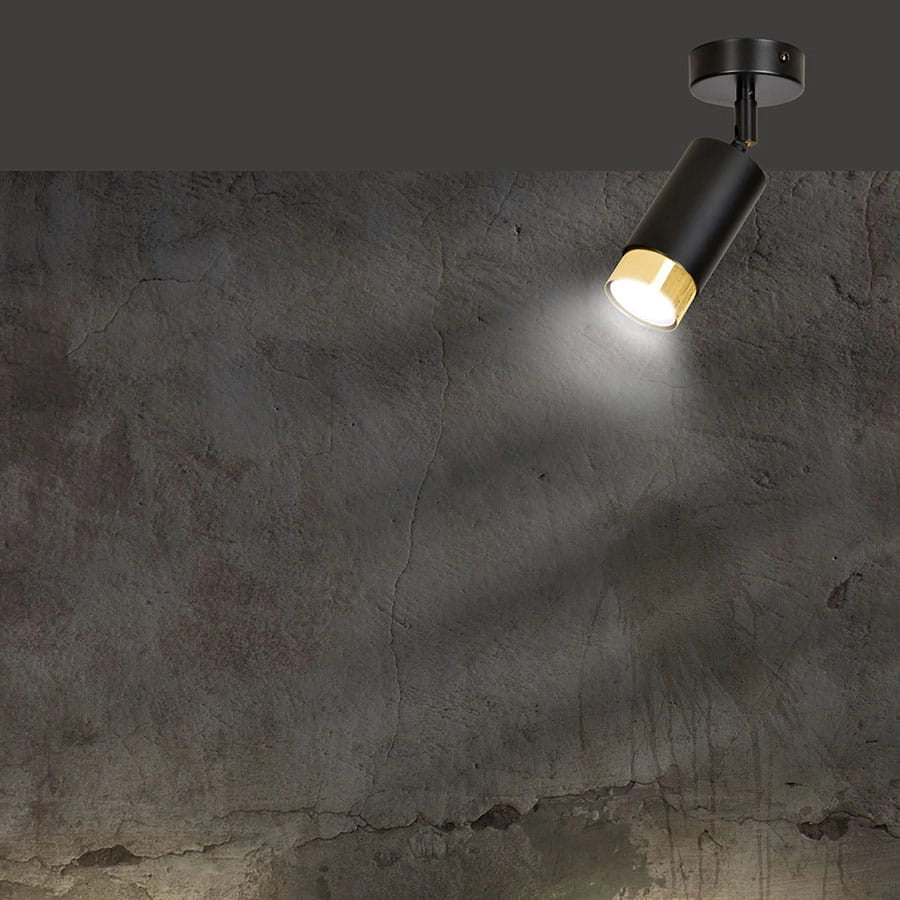 Spot da soffitto Emibig Hiro metallo nero/oro 1xGU10