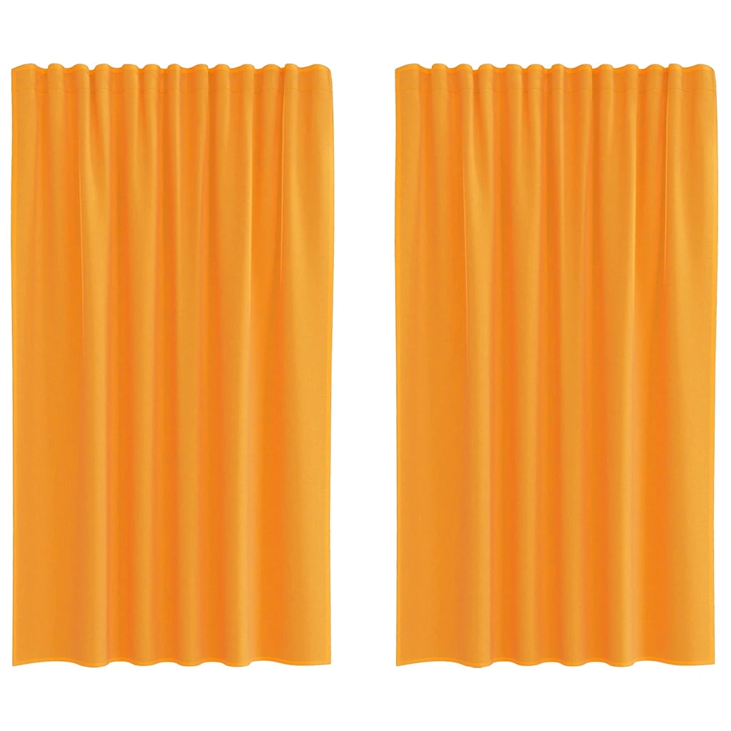 Tende in Voile con Tasche per Aste 2 pz Arancio