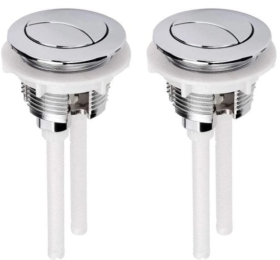 Accessorio per rubinetto di scarico - Sistema a doppio scarico - Installazione semplice - 38 mm - Accessorio per valvola del serbatoio - Adatto per la maggior parte dei water -