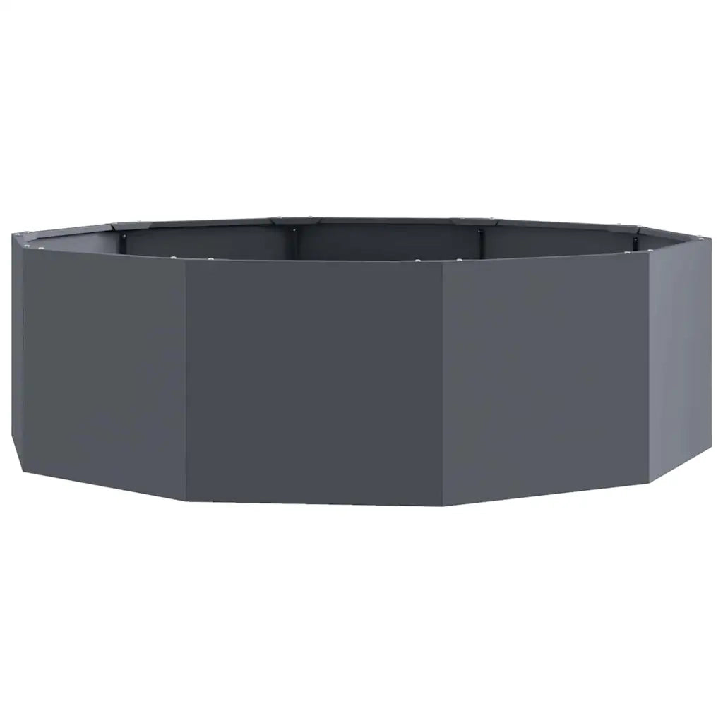 Fioriera Antracite 120 x 120 x 35 cm Acciaio 883726