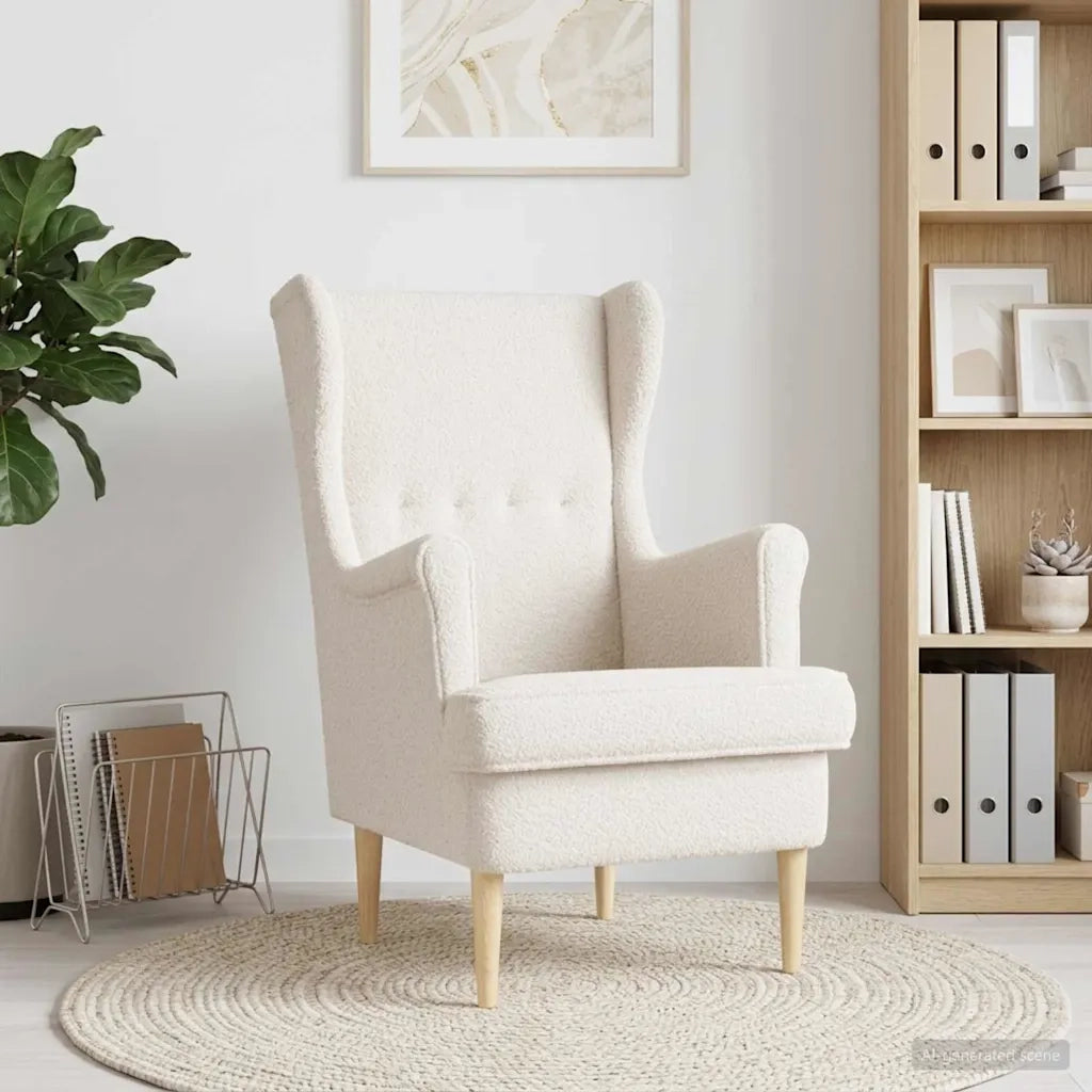 Poltrona Crema Bouclé 42029891