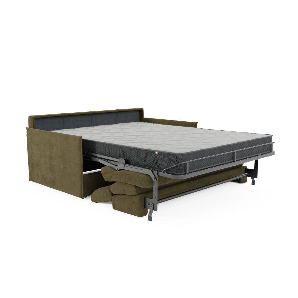 Miryam Divano letto con poggiatesta reclinabili e comfort maxi - design compatto in morbido tessuto smacchiabile T31 149 cm verde felce