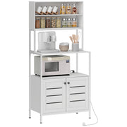 Mobile da Cucina con Presa di Corrente ¨C Xylo ¨C 2 Porte USB 2 Ante Scomparti Bianco