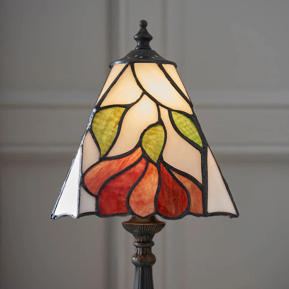 Lampada da tavolo Tiffany Botanica vetro floreale E14