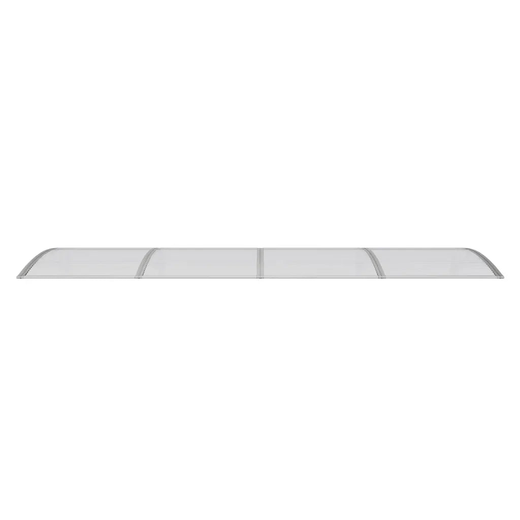 Pensilina per porta grigia 350x100 cm in policarbonato 153595
