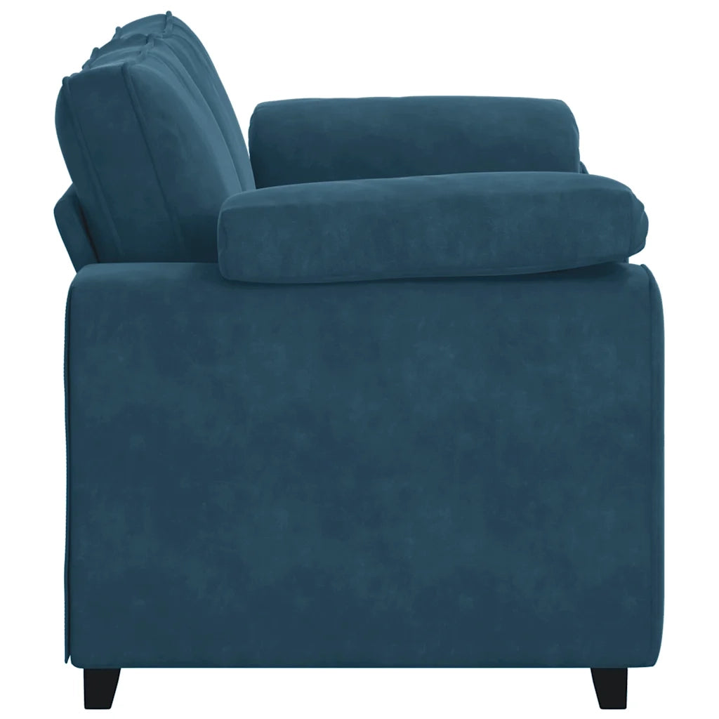 Divano Divanetto-Sofa Blu 120 cm in Velluto