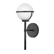 Applique bagno Hollis sfera bianca nera E14/IP44 Hinkley