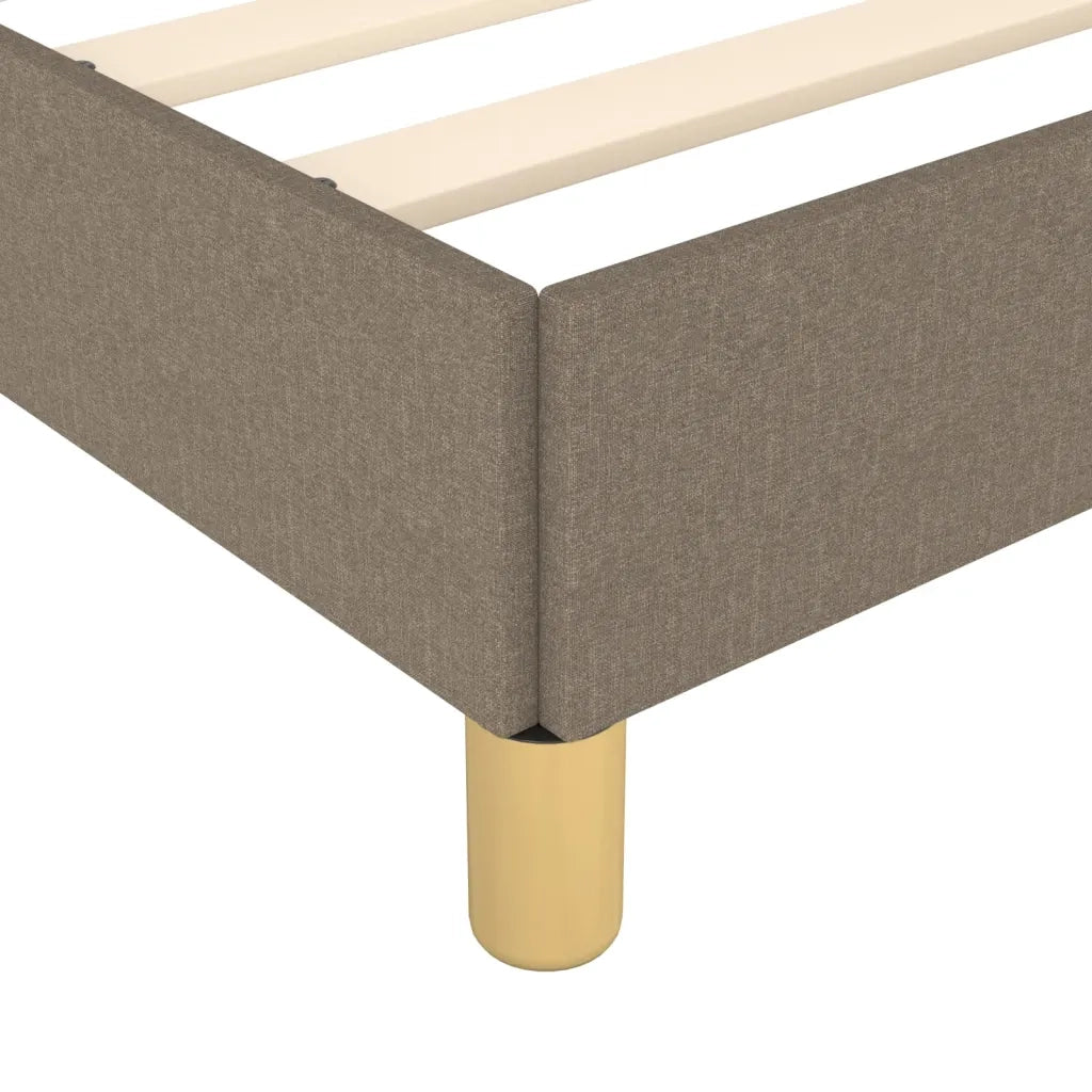 Letto matrimoniale | Letto per adulti | Giroletto senza Materasso Tortora 200x200 cm in Tessuto