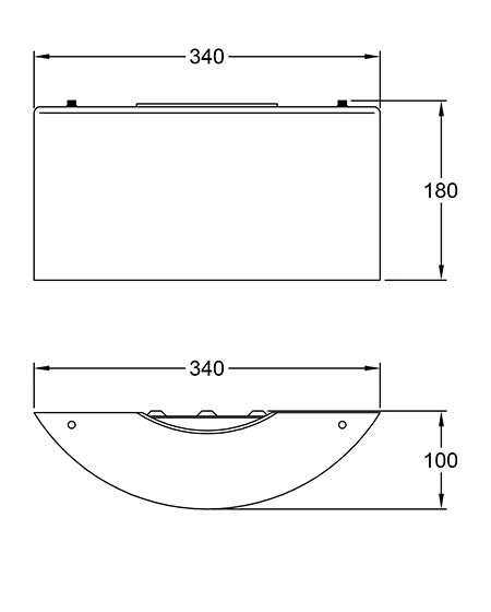 Lampada da Parete Alide 34cm con Struttura in Metallo e Vetro Trasparente, Attacco E27 40W IP20 - Design Elegante e Moderno per Interni