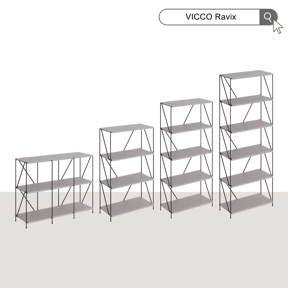 Vicco Scaffale Grigio/nero 60 x 166.5 cm