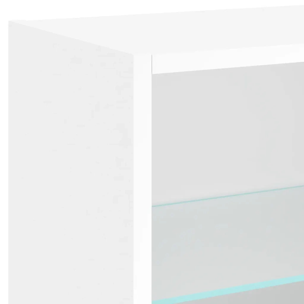 Comodino con Luci LED a Parete Bianco 837064