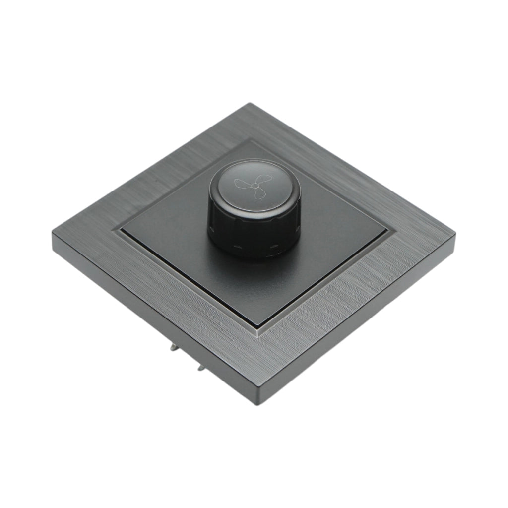 Regolatore di tensione per ventola da incasso nera 500W, 220V, ABS 80x80mm