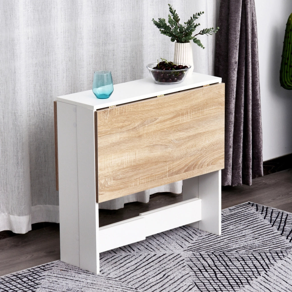 Tavolo da cucina pieghevole ¨C Minimal ¨C 103x76x74 cm legno bicolore quercia bianco
