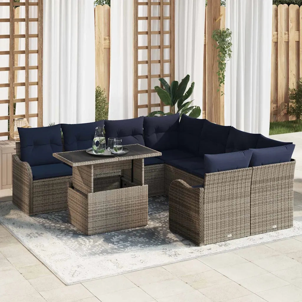 Set da pranzo 9 pz Grigio 3348441