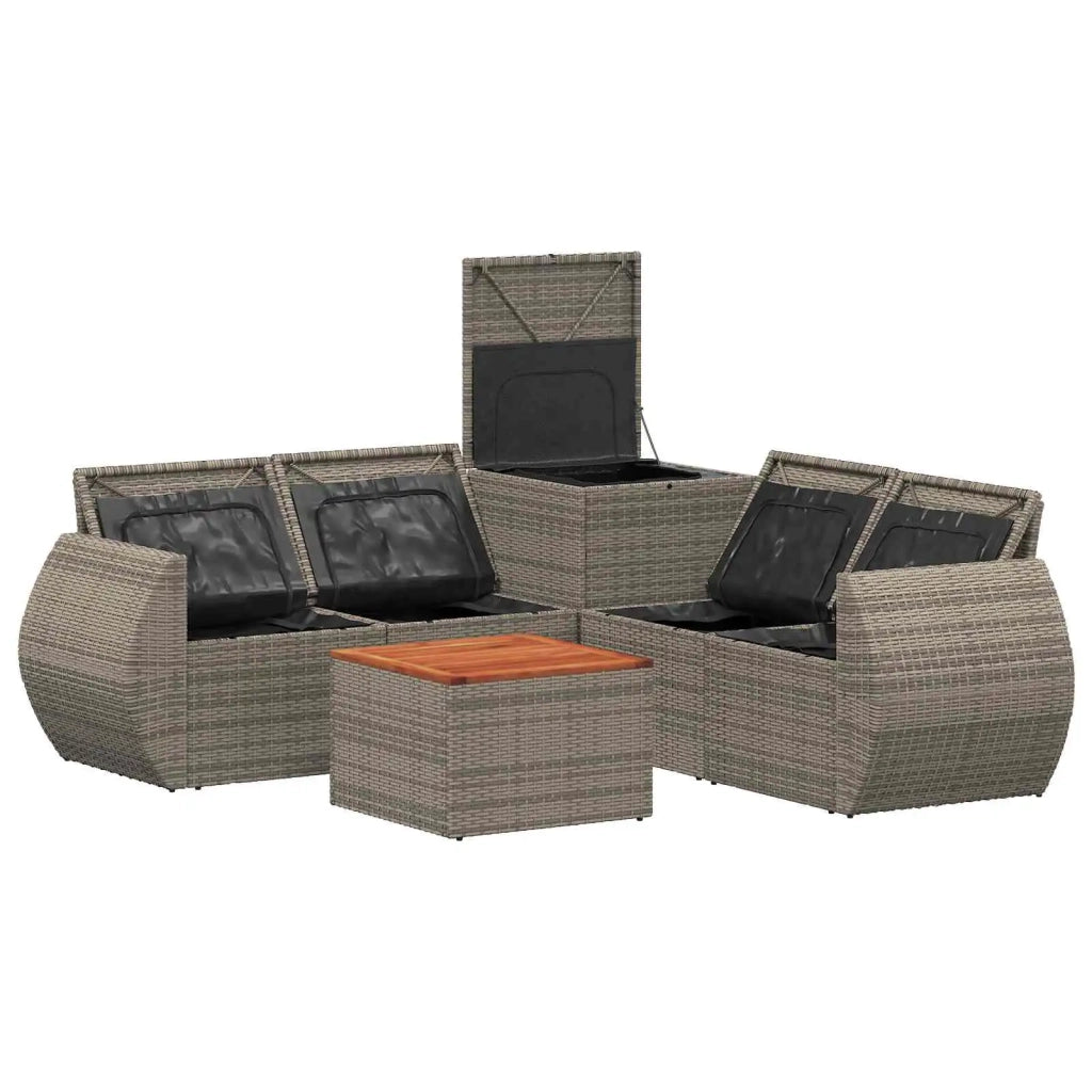 Set di divani 6 pz Grigio e Grigio Scuro 3447518
