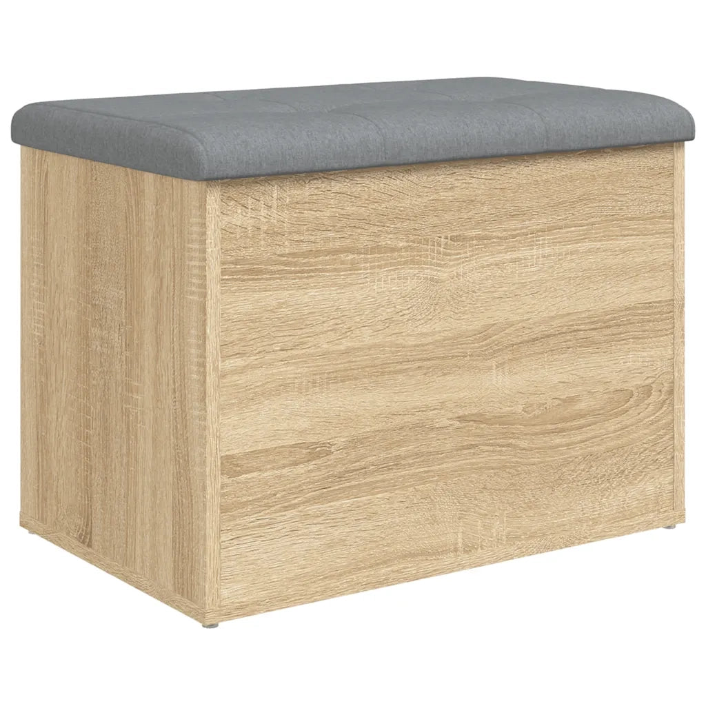 Panca Contenitore-Panca con Vano Portaoggetti-Sgabello Rovere Sonoma 62x42x45 cm Legno Agglomerato