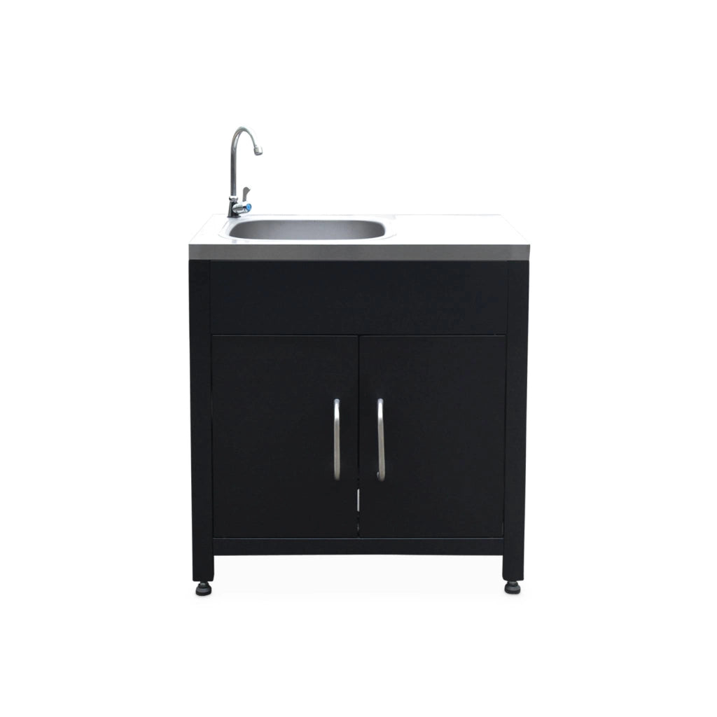 Modulo cucina da esterno con barbecue a gas a 4 bruciatori, 7 moduli,