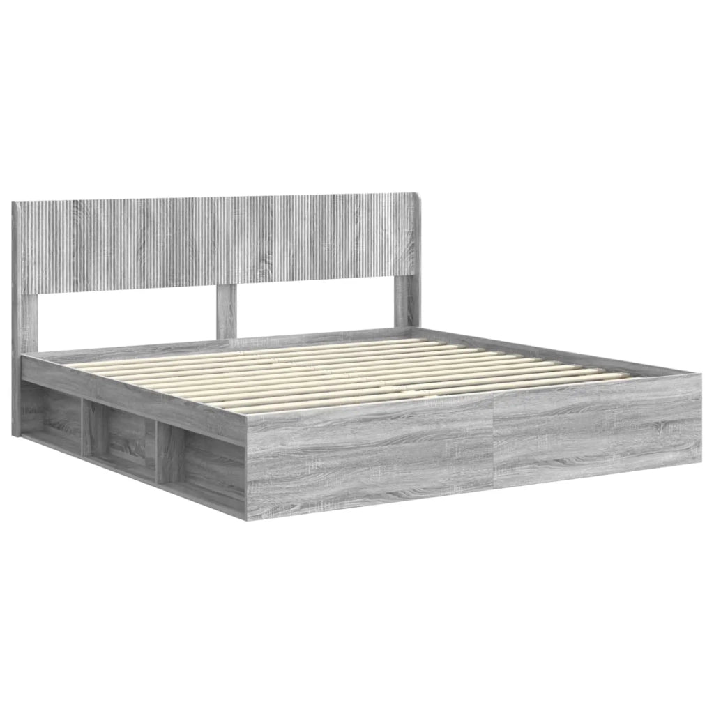 Struttura del letto con stoccaggio e testata 3 pcs 3414176