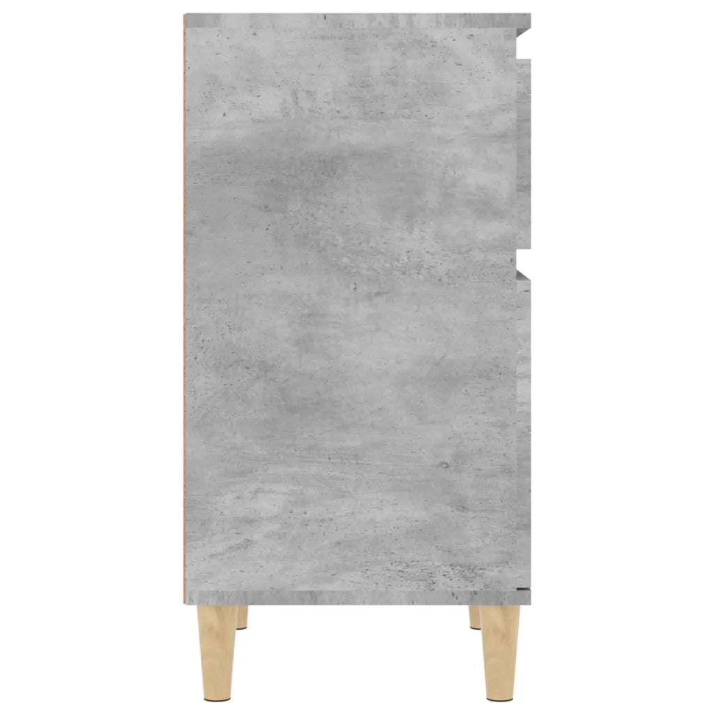 Comodino | Armadio da Notte | Mobiletto da notte Grigio Cemento 40x35x70 cm