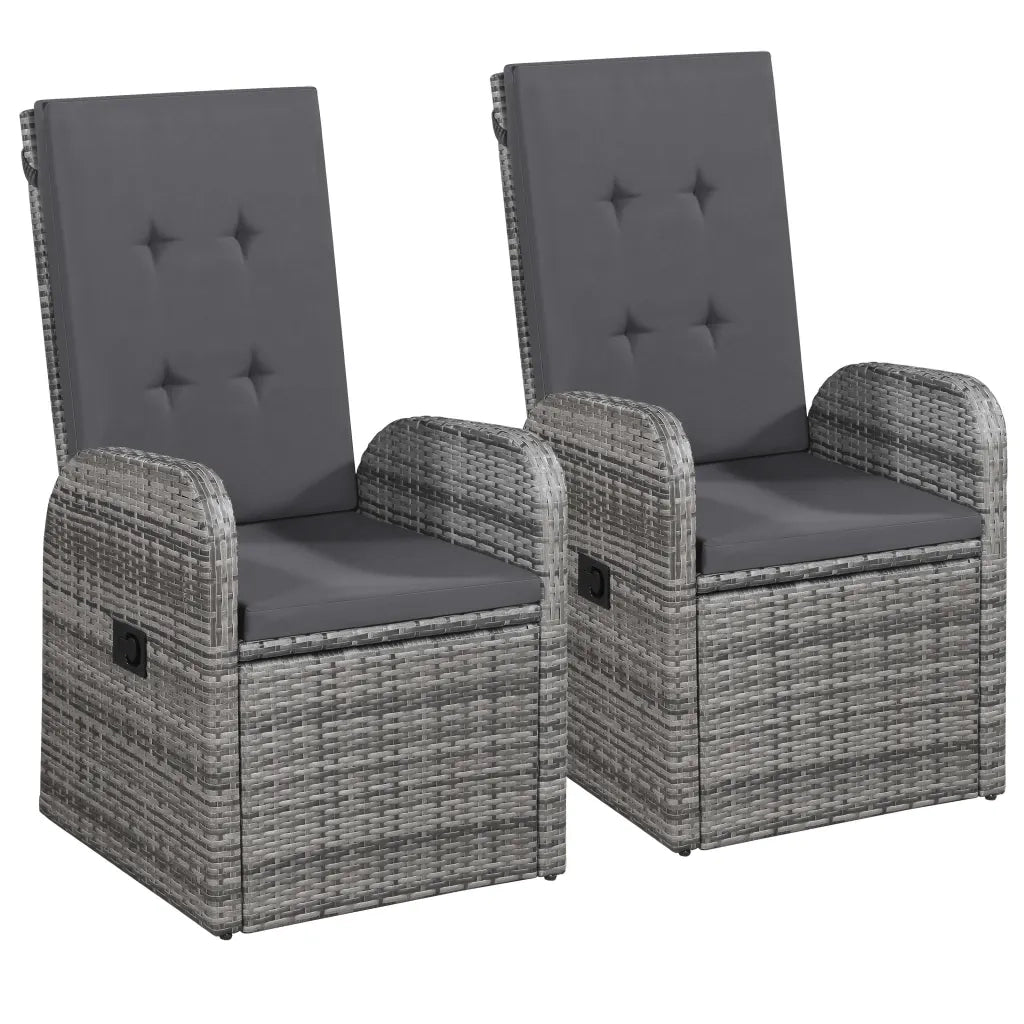 Set da Pranzo da Giardino 9 pz con Cuscini Grigio 3099478