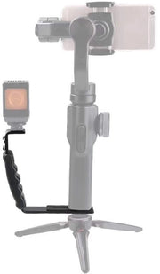 Stabilizzatore L a forma di L - Binario Regolabile - Stabilizzatore Manuale - Compatibile con Mobile 2/Smooth 4 - Metallo/Gel - 2 Attacchi a Pedale Caldo - Rig per Fotocamera
