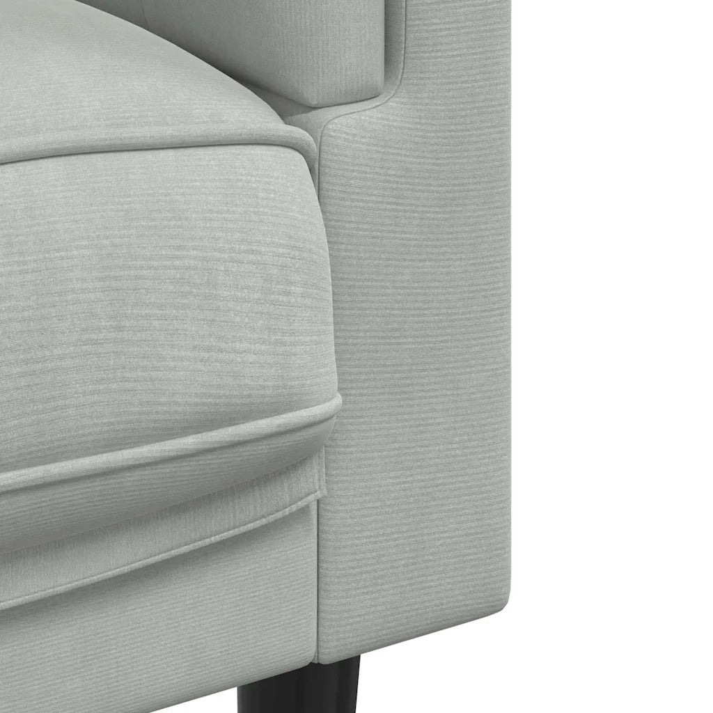 Poltrona | Sedia Relax con Cuscino Grigio Chiaro in Velluto