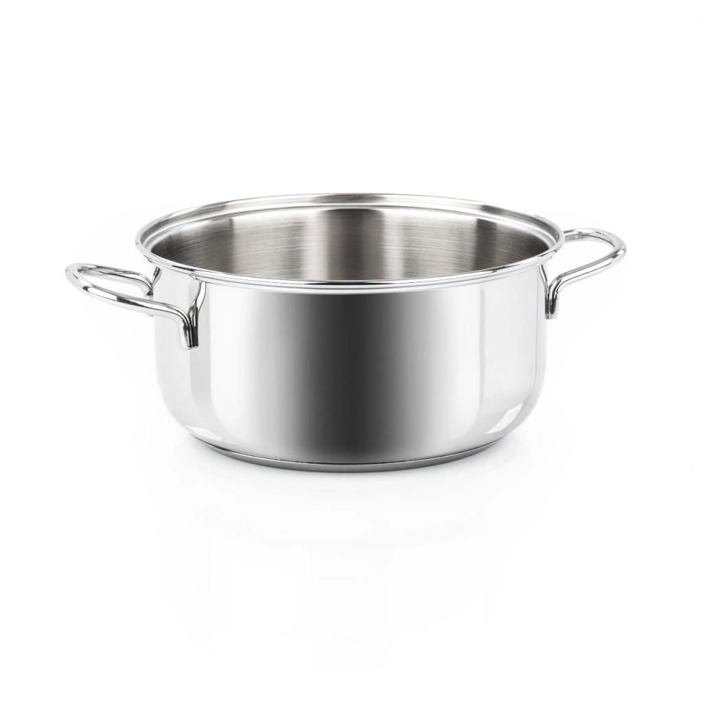 Barazzoni 266102028 Bonita Casseruola in Acciaio Inox 28 cm con Fondo Tripla Strato adatto a tutte le Fonti di Calore incluso Induzione Lavabile in Lavastoviglie colore Antracite