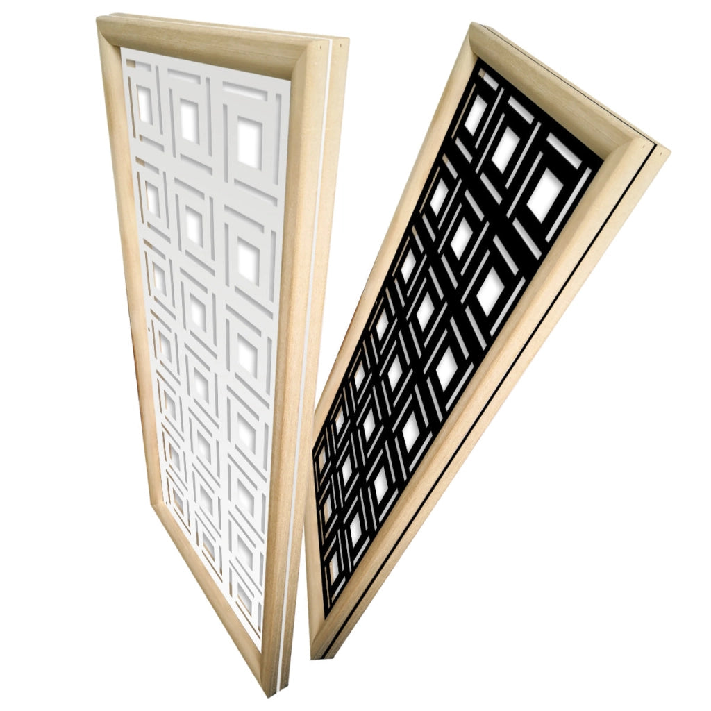 4SIDES - Moduli Decorativi in Legno e PVC Colore: bianco, Misura: 73x148 cm