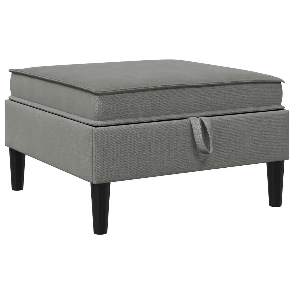 Pouf con Storage Grigio scuro Velluto 42027148