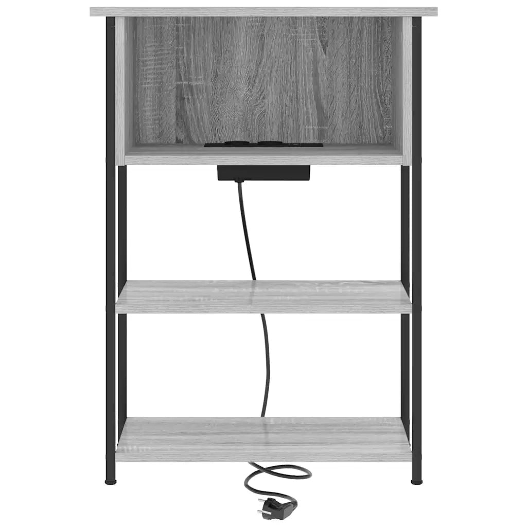 Comodino | Armadio da Notte | Mobiletto da notte Grigio Sonoma 55 x 31 x 76 cm