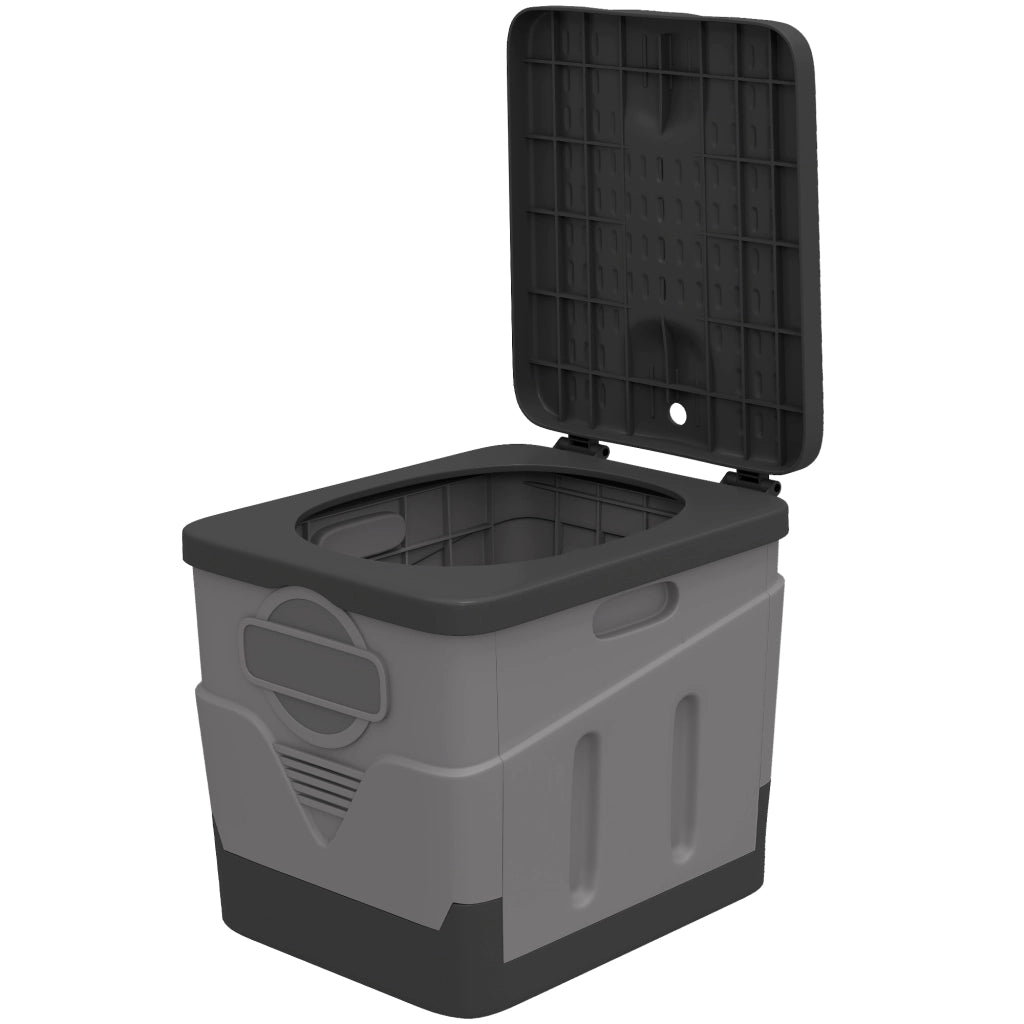 Gabinetto Portatile da Campeggio ¨C Minimal ¨C Grigio 34x29x30 cm