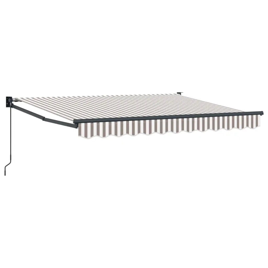 Tenda retrattile Grigio chiaro e bianco 4,5 × 3 m 3426201