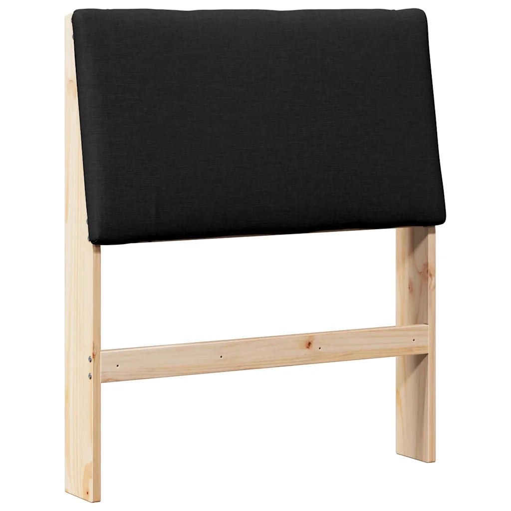 Testiera | Testata imbottita Nero 80 cm Pino massello