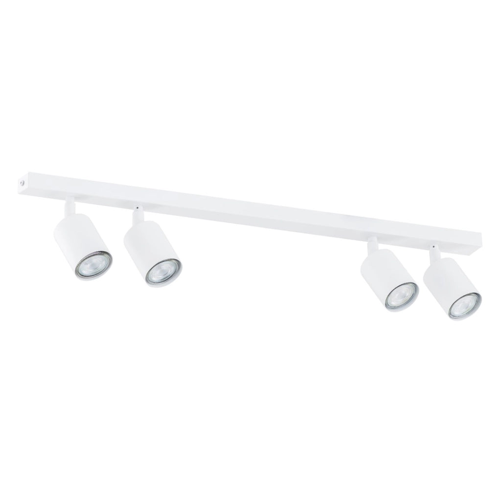 Plafoniera minimalista bianca 4 GU10 70cm Emibig Flash