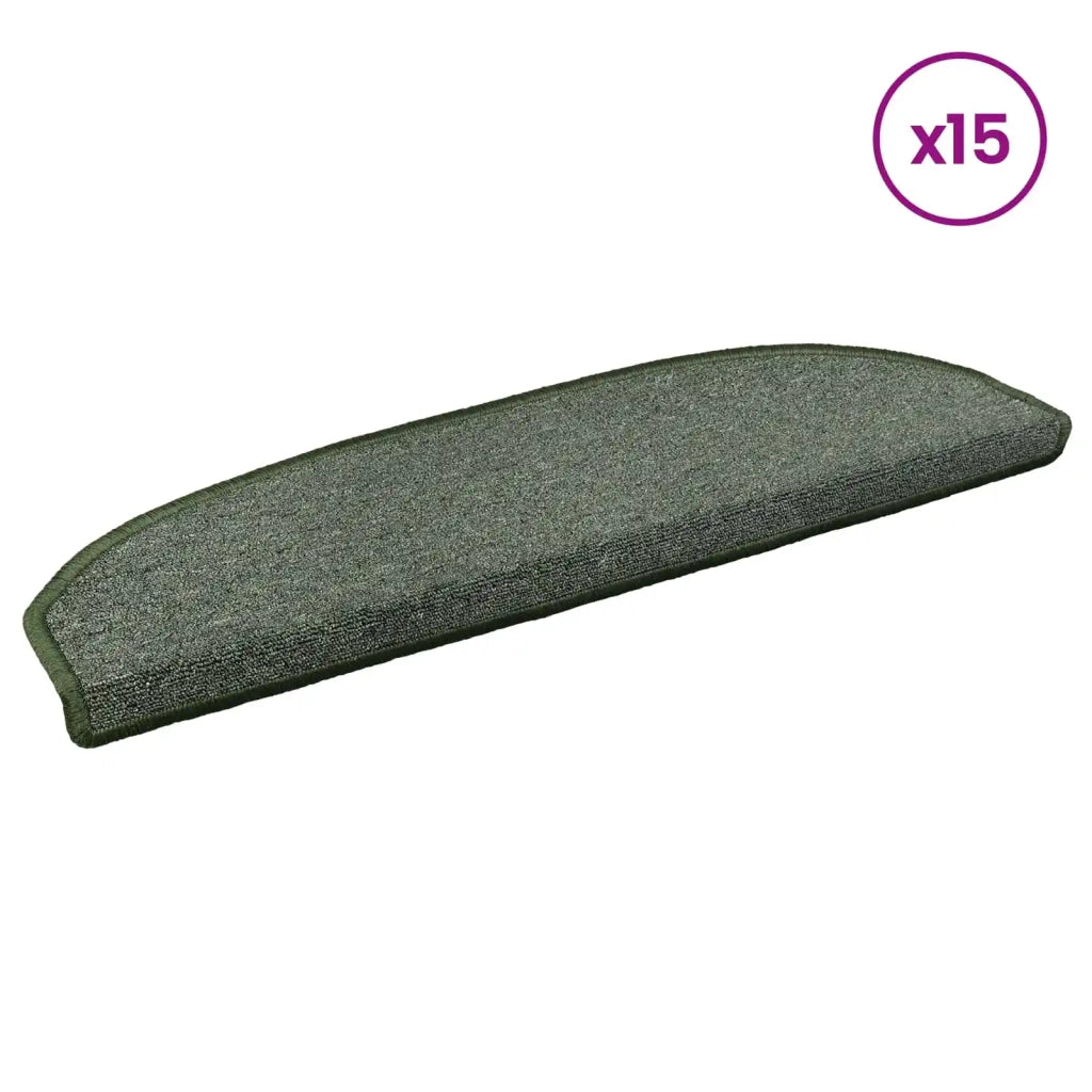 Tappetini per scale autoadesivi 15 pz | Gradini per Scale Verde Scuro