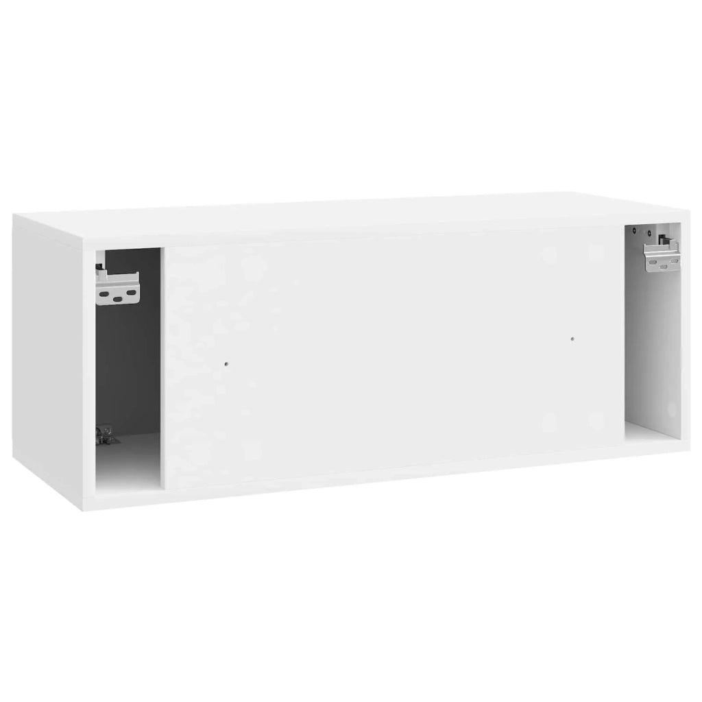 Mobile Porta TV da Muro-Credenza per TV sospesa Bianco Lucido 78,5 x 31 x 30 cm 236707