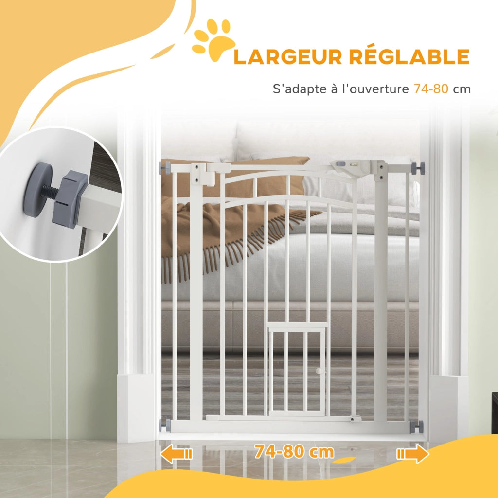 Barriera per animali ¨C zephmum ¨C nero acciaio 74-80 cm