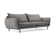 Cosmopolitan Design - Divano "Vienna" 3 posti in velluto grigio chiaro 