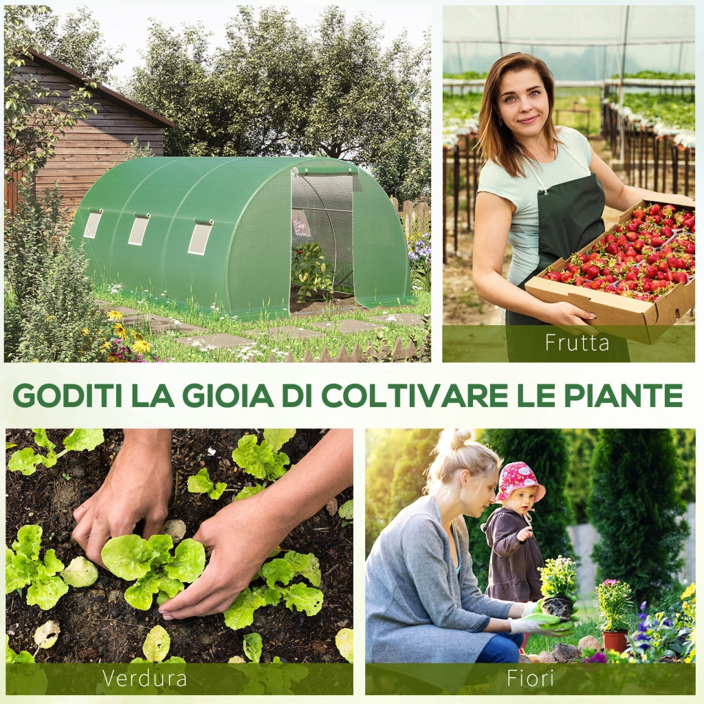 Serra Tunnel Giardino Esterno ¨C Minimal ¨C Verde 4.5x3x2m