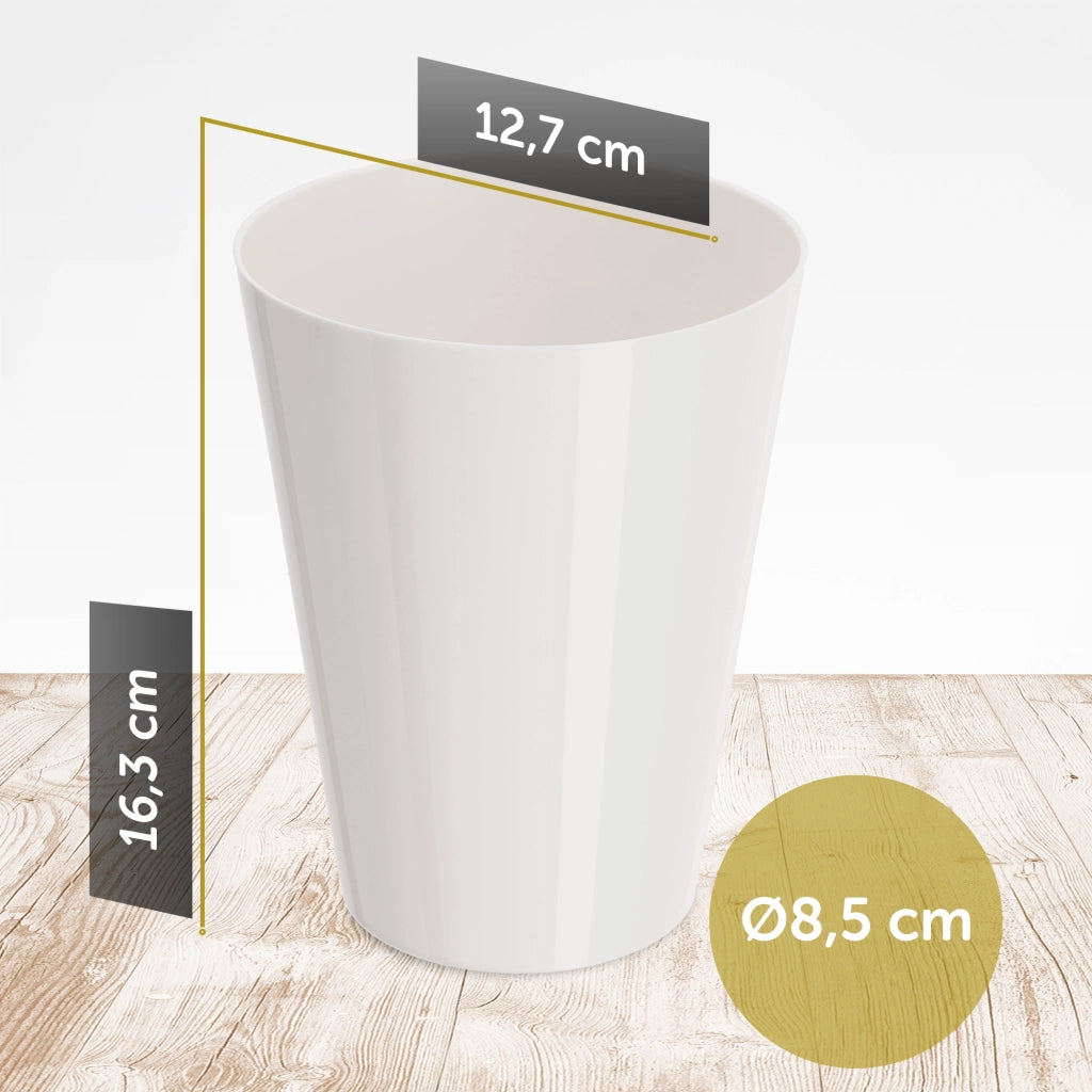 Vaso da fiori KADAX per orchidee, in plastica bianca, 13 cm.