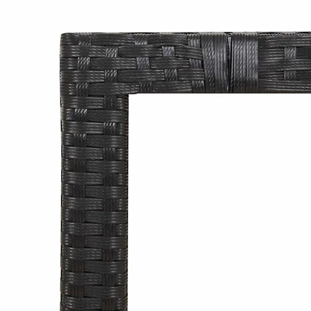 Set Bistrò da Giardino 9 pz con Cuscini in Polyrattan Nero 3276982
