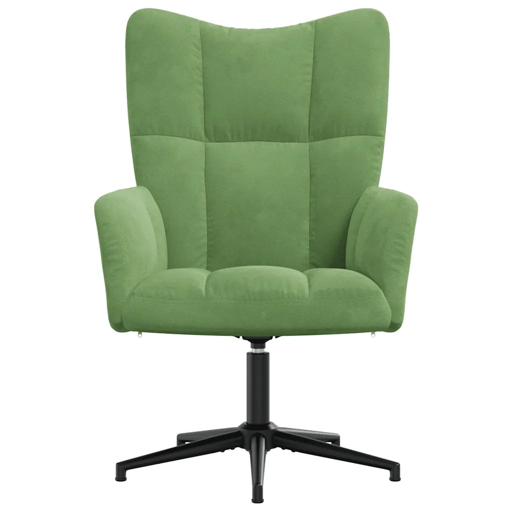 Sedia Relax Verde Chiaro in Velluto 328098