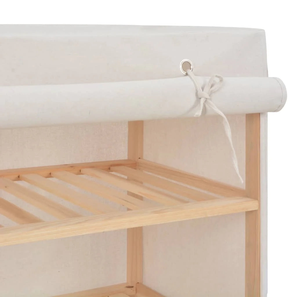Scarpiera mobile contenitore per scarpe mobile ingresso/corridoio/soggiorno con coperchio 79 x 40 x 80 cm tessuto bianco 02_0021405