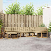 Set di divani da esterno 8 pz Bianco e Beige 3389759