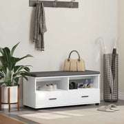 Panca per ingresso con cuscino Bianco 100 x 38 x 46 cm 891464