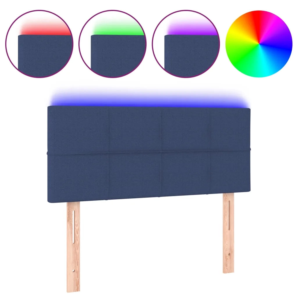 Testiera | Testata a LED Blu 100x5x78/88 cm in Tessuto