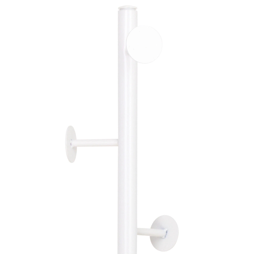 Perchero de metal blanco con 5 ganchos D36x178h cm