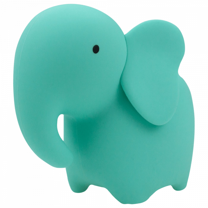 Lampada notte LED ricaricabile elefante turchese Mary's