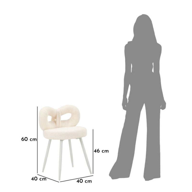 Sedia Mini Ilary Bianca cm ø 40x67 (altezza Seduta cm 46)