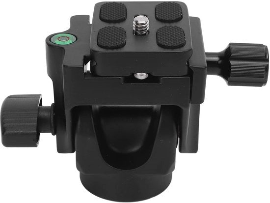 Monopodo a Pivello in Lega di Alluminio - Rilascio Rapido della Piattaforma - Capacità di Carico 10 kg - Movimento di Pivotto di ±90° - Progettazione Facile da Utilizzare - Livello Integrato - Testa del Monopodo